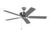 Generation Lighting Canada. - 52'' Ceiling Fan - Linden - Brushed Steel- Union Lighting Luminaires Decor