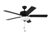 "Generation Lighting Canada. - 52"Ceiling Fan - Linden - Midnight Black- Union Lighting Luminaires Decor"