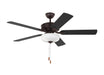 "Generation Lighting Canada. - 52"Ceiling Fan - Linden - Bronze- Union Lighting Luminaires Decor"