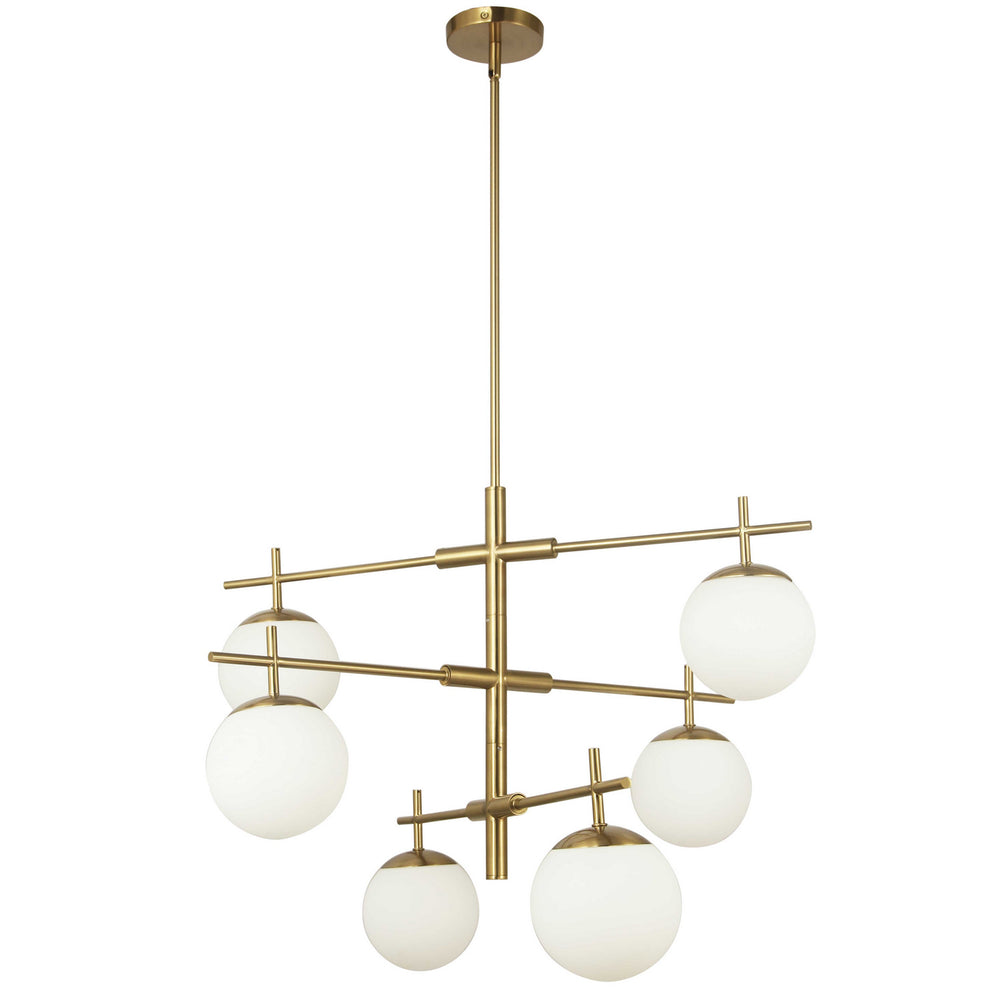 Dainolite Canada - Six Light Chandelier - Caelia - Aged Brass- Union Lighting Luminaires Decor