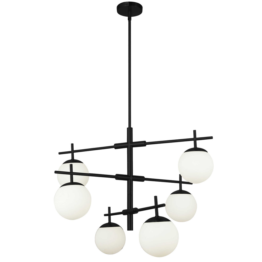 Dainolite Canada - Six Light Chandelier - Caelia - Matte Black- Union Lighting Luminaires Decor