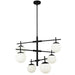 Dainolite Canada - Six Light Chandelier - Caelia - Matte Black- Union Lighting Luminaires Decor
