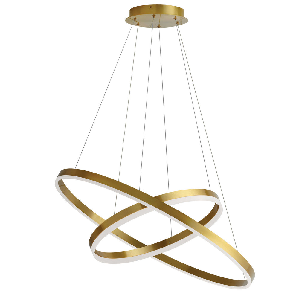 Dainolite Canada - LED Chandelier - Circulo - Aged Brass- Union Lighting Luminaires Decor