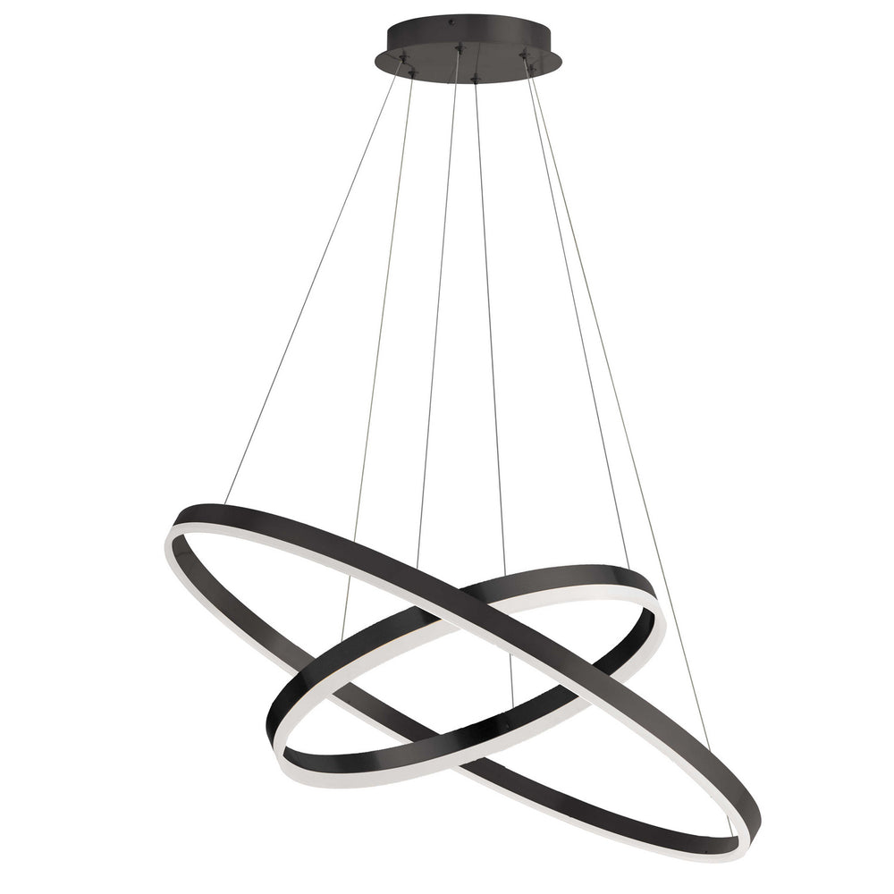 Dainolite Canada - LED Chandelier - Circulo - Matte Black- Union Lighting Luminaires Decor