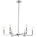 Dainolite Canada - Six Light Chandelier - Colette - Polished Chrome- Union Lighting Luminaires Decor