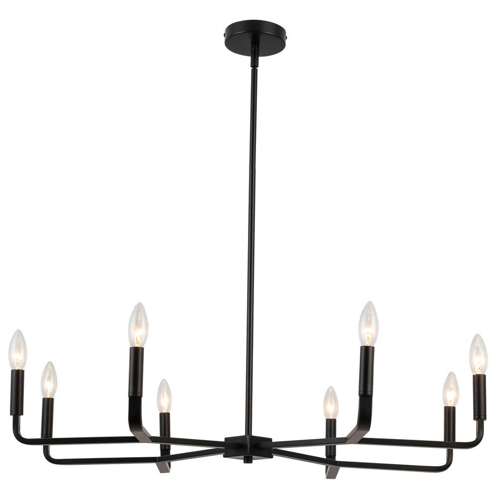 Dainolite Canada - Eight Light Chandelier - Colette - Matte Black- Union Lighting Luminaires Decor