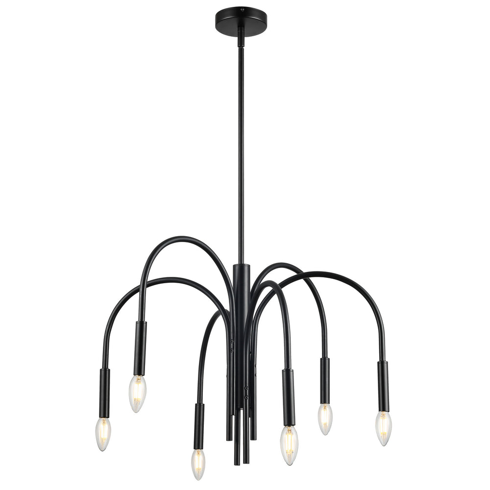 Dainolite Canada - Six Light Chandelier - Callway - Black- Union Lighting Luminaires Decor