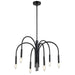 Dainolite Canada - Six Light Chandelier - Callway - Black- Union Lighting Luminaires Decor