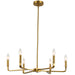 Dainolite Canada - Six Light Chandelier - Colette - Aged Brass- Union Lighting Luminaires Decor