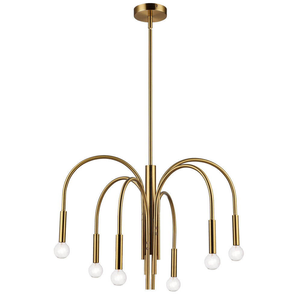 Dainolite Canada - Six Light Chandelier - Callway - Aged Brass- Union Lighting Luminaires Decor