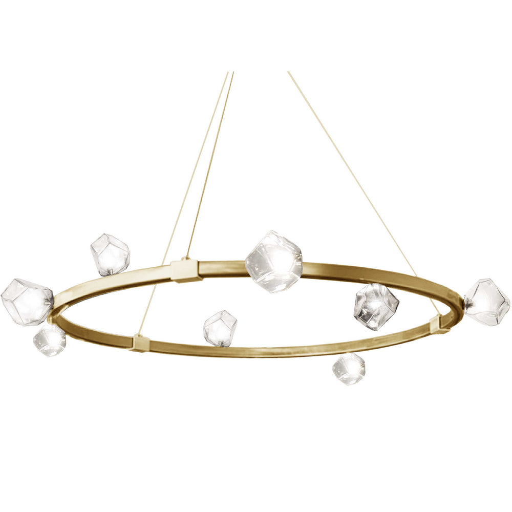 Dainolite Canada - 12 Light Chandelier - Pearlene - Aged Brass- Union Lighting Luminaires Decor