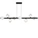 Dainolite Canada - Eight Light Pendant - Pearlene - Matte Black- Union Lighting Luminaires Decor