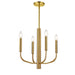 Dainolite Canada - Four Light Chandelier - Eleanor - Aged Brass- Union Lighting Luminaires Decor