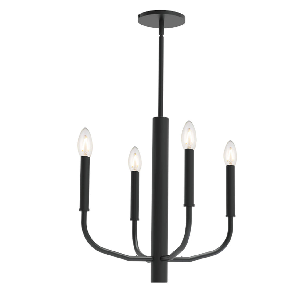 Dainolite Canada - Four Light Chandelier - Eleanor - Black- Union Lighting Luminaires Decor