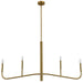 Dainolite Canada - Four Light Chandelier - Eleanor - Aged Brass- Union Lighting Luminaires Decor