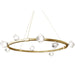 Dainolite Canada - 12 Light Chandelier - Pearlene - Aged Brass- Union Lighting Luminaires Decor
