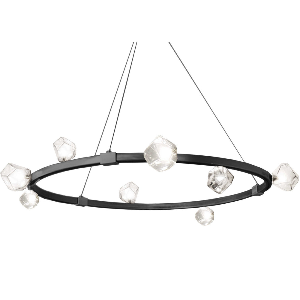 Dainolite Canada - 12 Light Chandelier - Pearlene - Matte Black- Union Lighting Luminaires Decor