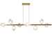 Dainolite Canada - Eight Light Pendant - Pearlene - Aged Brass- Union Lighting Luminaires Decor