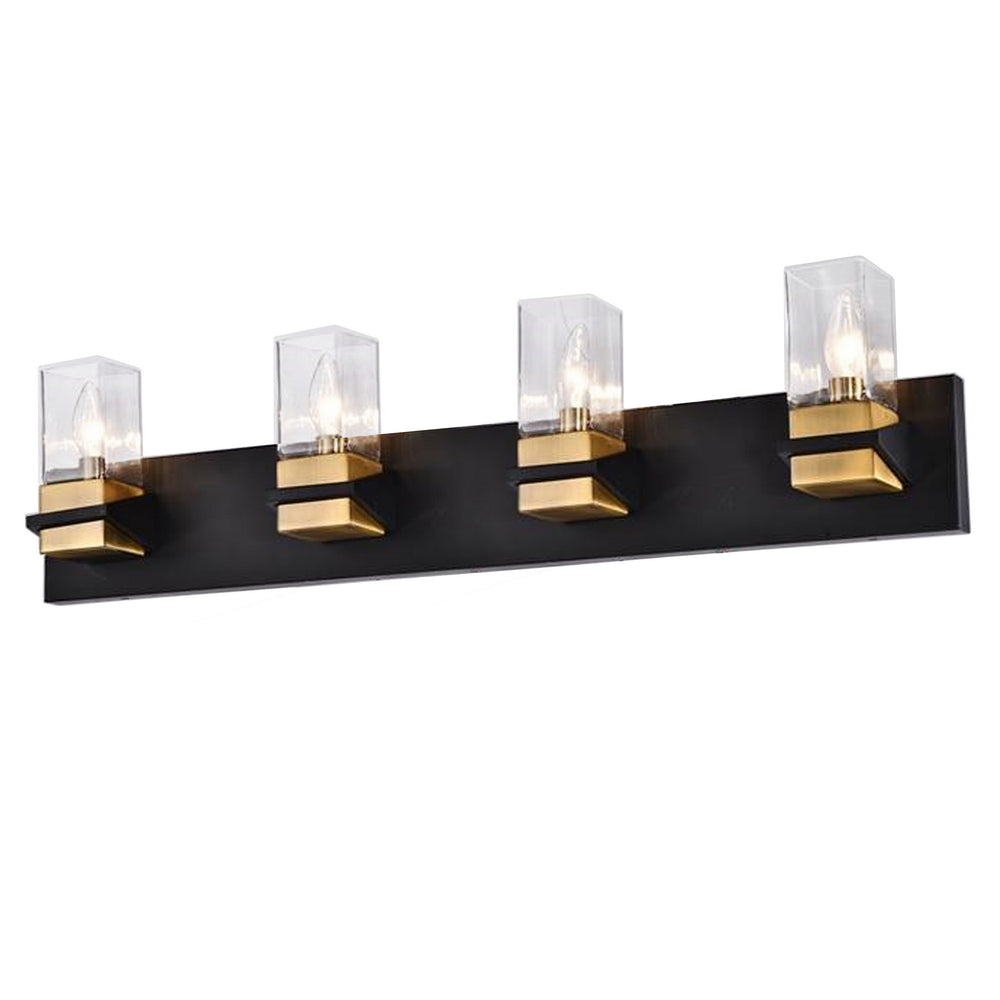 Dainolite Canada - Four Light Vanity - Veronica - Matte Black- Union Lighting Luminaires Decor