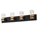 Dainolite Canada - Four Light Vanity - Veronica - Matte Black- Union Lighting Luminaires Decor