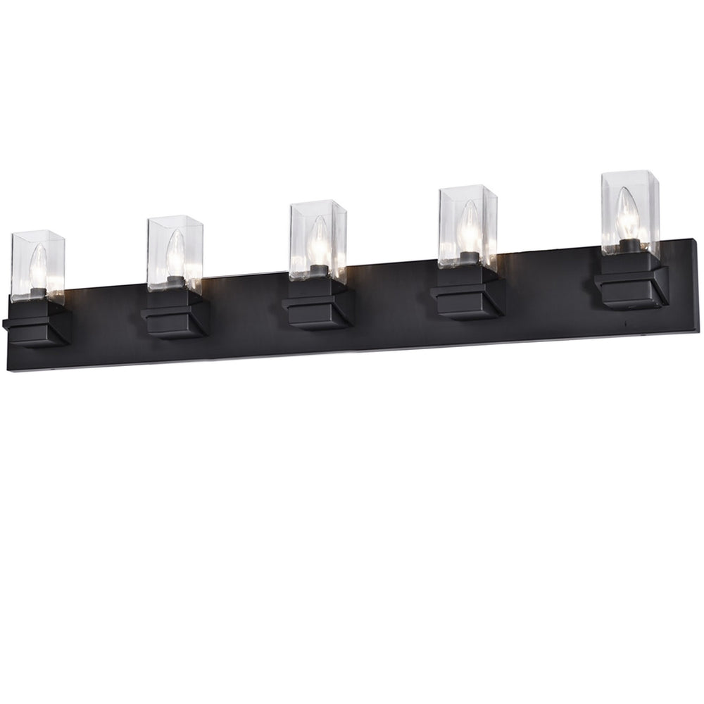 Dainolite Canada - Five Light Vanity - Veronica - Matte Black- Union Lighting Luminaires Decor