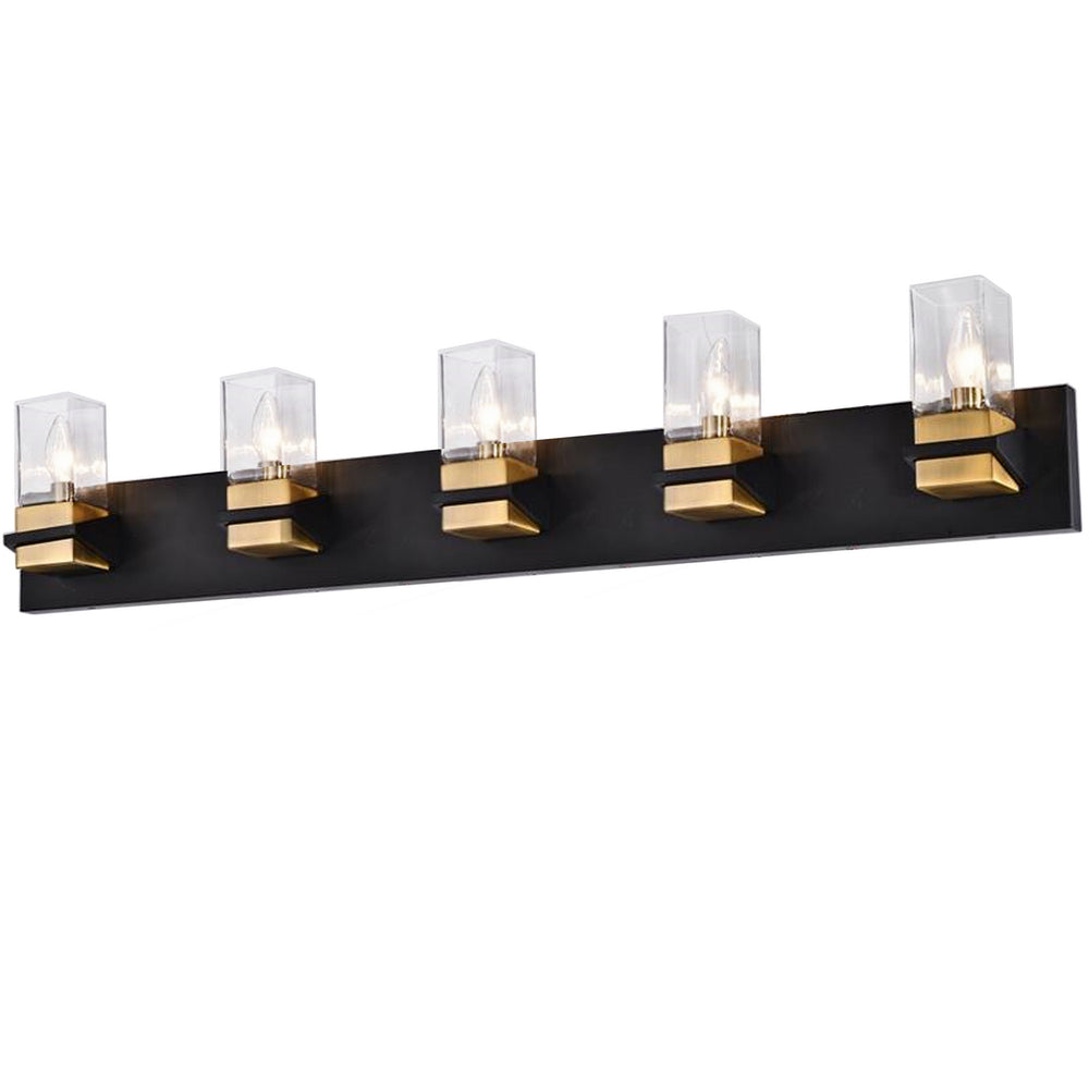 Dainolite Canada - Five Light Vanity - Veronica - Matte Black- Union Lighting Luminaires Decor