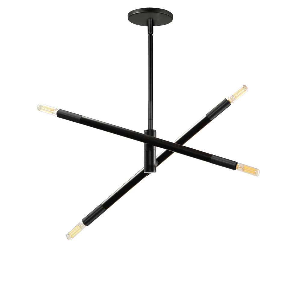 Dainolite Canada - Four Light Pendant - Wand - Matte Black- Union Lighting Luminaires Decor