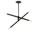 Dainolite Canada - Four Light Pendant - Wand - Matte Black- Union Lighting Luminaires Decor