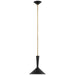 Visual Comfort Signature Canada - LED Pendant - Rosetta - Matte Black and Hand-Rubbed Antique Brass- Union Lighting Luminaires Decor