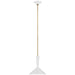 Visual Comfort Signature Canada - LED Pendant - Rosetta - Matte White and Hand-Rubbed Antique Brass- Union Lighting Luminaires Decor