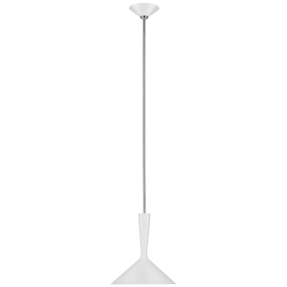 Visual Comfort Signature Canada - LED Pendant - Rosetta - Matte White and Polished Nickel- Union Lighting Luminaires Decor