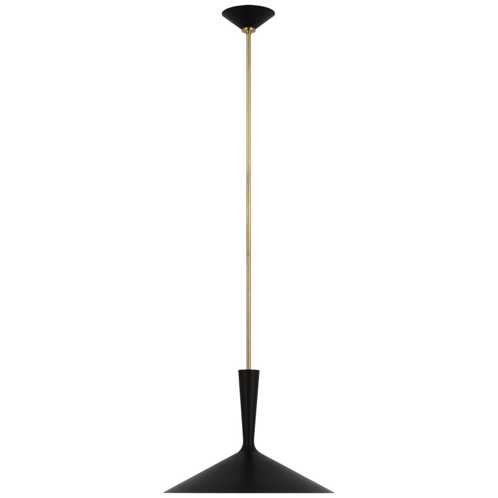 Visual Comfort Signature Canada - LED Pendant - Rosetta - Matte Black and Hand-Rubbed Antique Brass- Union Lighting Luminaires Decor