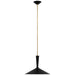 Visual Comfort Signature Canada - LED Pendant - Rosetta - Matte Black and Hand-Rubbed Antique Brass- Union Lighting Luminaires Decor
