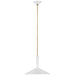 Visual Comfort Signature Canada - LED Pendant - Rosetta - Matte White and Hand-Rubbed Antique Brass- Union Lighting Luminaires Decor