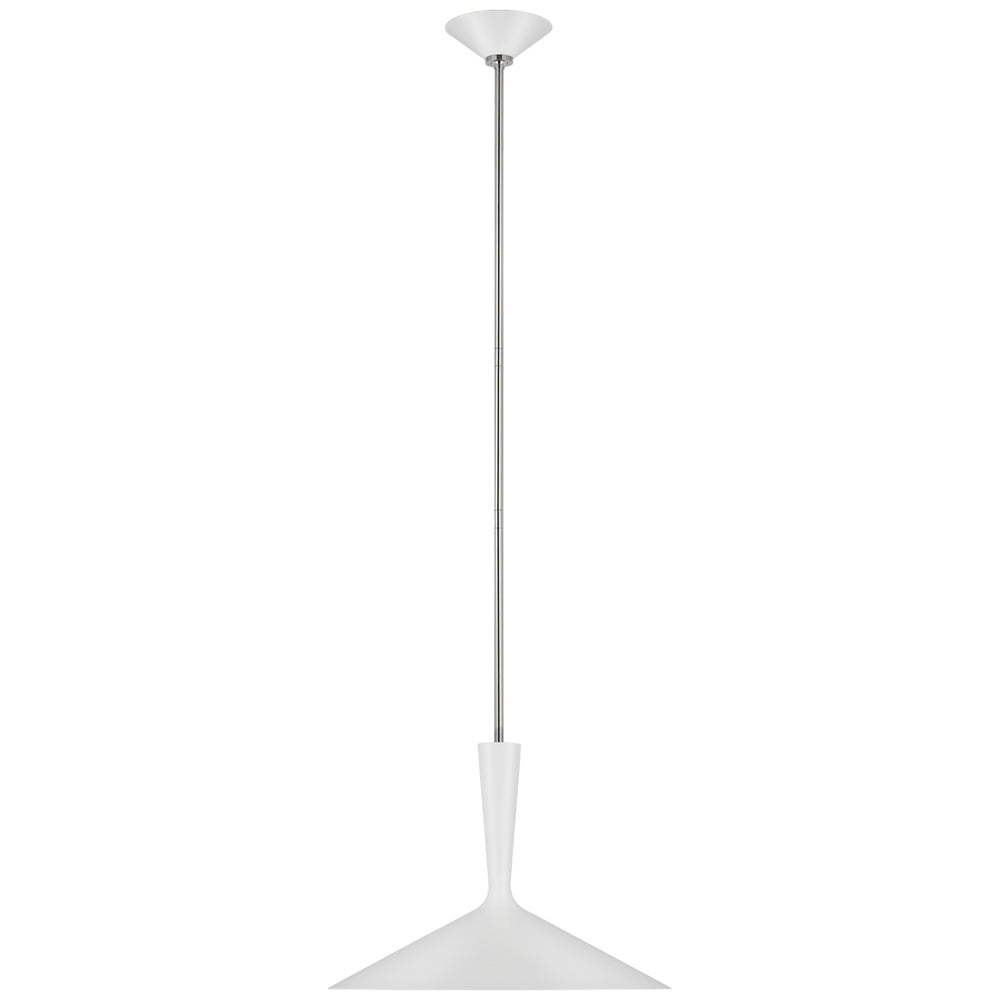 Visual Comfort Signature Canada - LED Pendant - Rosetta - Matte White and Polished Nickel- Union Lighting Luminaires Decor