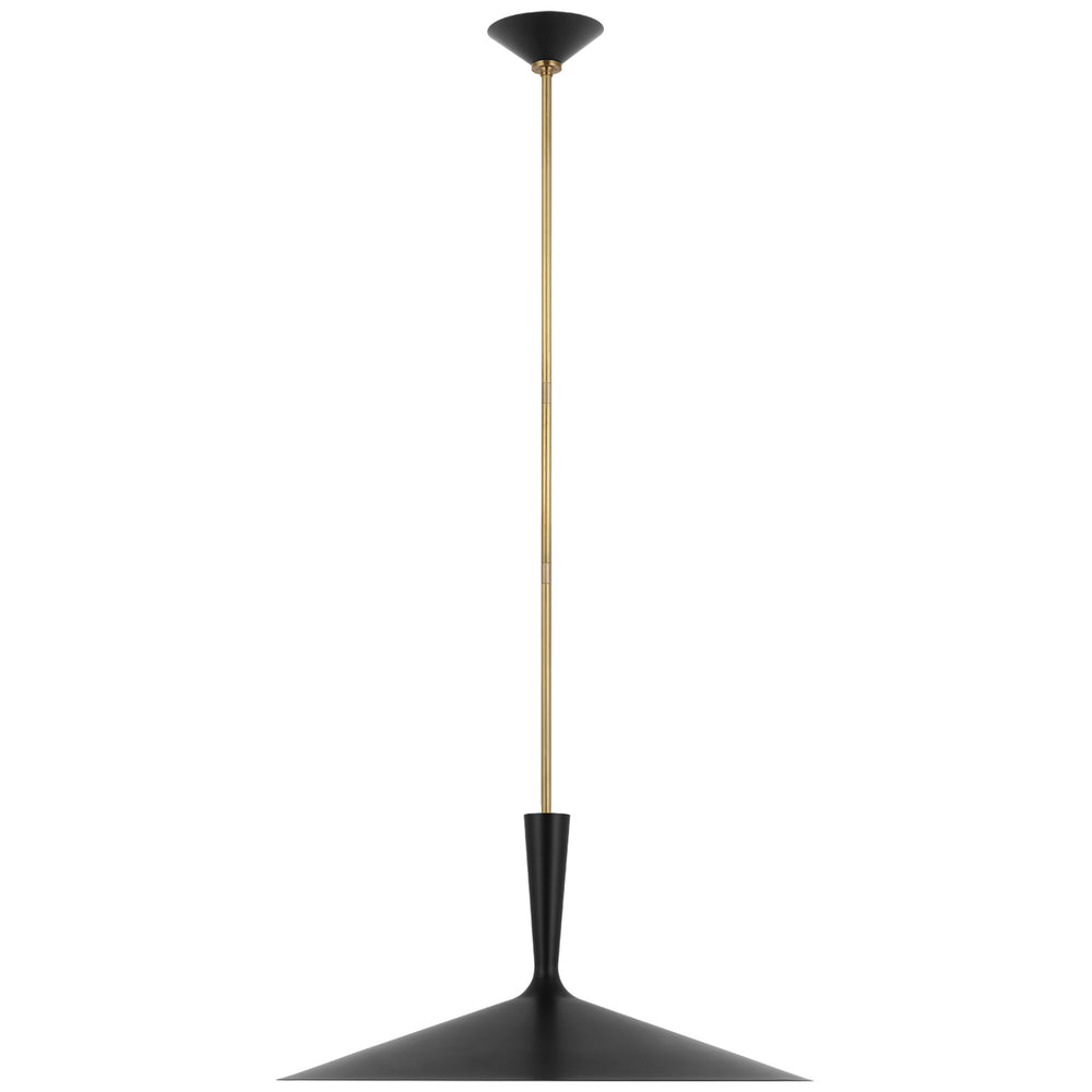 Visual Comfort Signature Canada - LED Pendant - Rosetta - Matte Black and Hand-Rubbed Antique Brass- Union Lighting Luminaires Decor