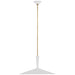 Visual Comfort Signature Canada - LED Pendant - Rosetta - Matte White and Hand-Rubbed Antique Brass- Union Lighting Luminaires Decor