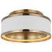 Visual Comfort Signature Canada - LED Flush Mount - Connery - Matte White and Antique-Burnished Brass- Union Lighting Luminaires Decor
