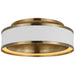 Visual Comfort Signature Canada - LED Flush Mount - Connery - Matte White and Antique-Burnished Brass- Union Lighting Luminaires Decor