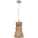 Visual Comfort Signature Canada - LED Pendant - Antigua - Polished Nickel and Natural Abaca- Union Lighting Luminaires Decor