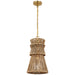 Visual Comfort Signature Canada - LED Pendant - Antigua - Antique-Burnished Brass and Natural Abaca- Union Lighting Luminaires Decor