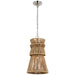 Visual Comfort Signature Canada - LED Pendant - Antigua - Polished Nickel and Natural Abaca- Union Lighting Luminaires Decor