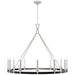 Visual Comfort Signature Canada - LED Chandelier - Darlana5 - Polished Nickel and Black Rattan- Union Lighting Luminaires Decor
