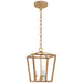Visual Comfort Signature Canada - LED Lantern - Darlana Wrapped - Antique-Burnished Brass and Natural Rattan- Union Lighting Luminaires Decor