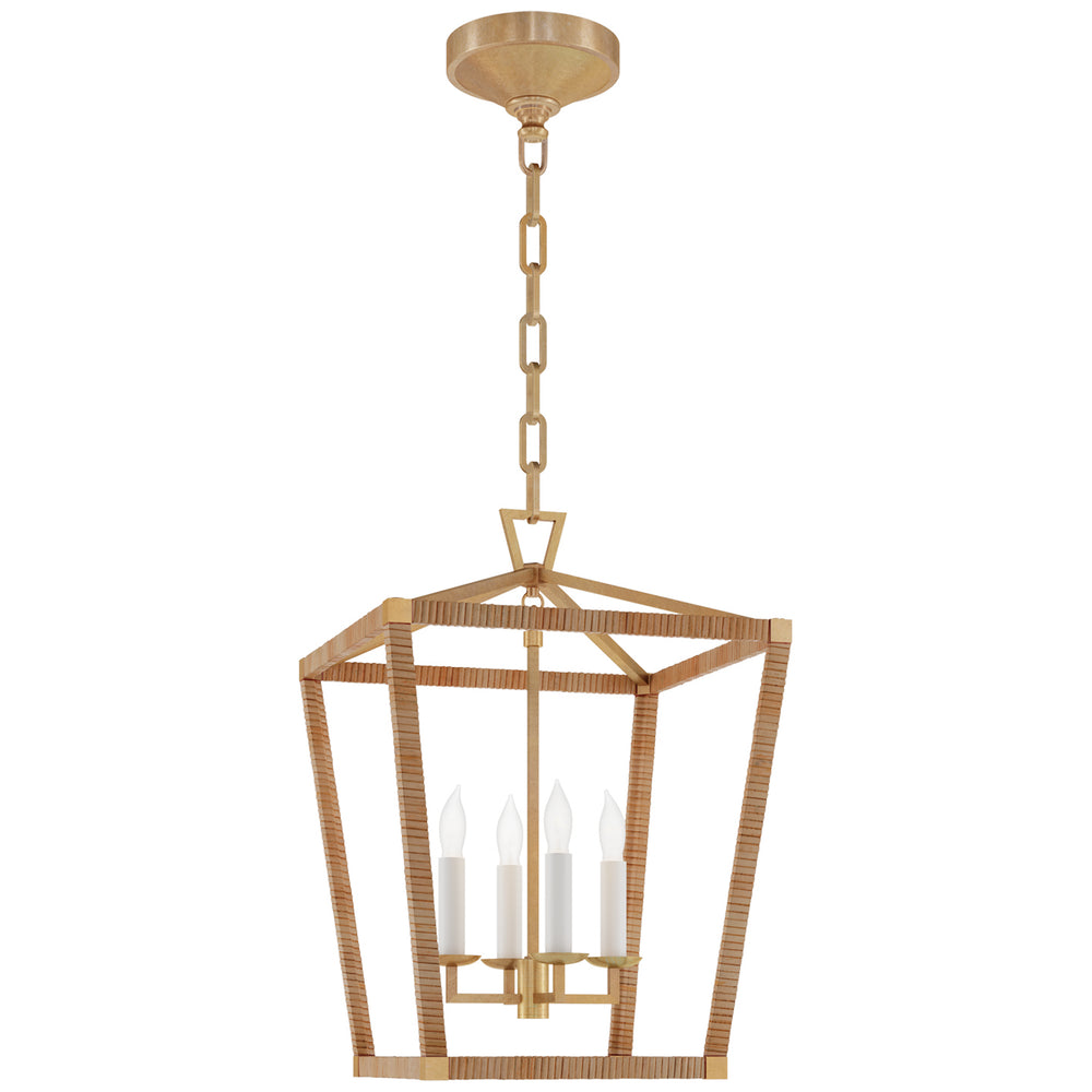 Visual Comfort Signature Canada - LED Lantern - Darlana Wrapped - Antique-Burnished Brass and Natural Rattan- Union Lighting Luminaires Decor