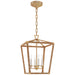 Visual Comfort Signature Canada - LED Lantern - Darlana Wrapped - Antique-Burnished Brass and Natural Rattan- Union Lighting Luminaires Decor