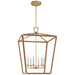 Visual Comfort Signature Canada - LED Lantern - Darlana Wrapped - Antique-Burnished Brass and Natural Rattan- Union Lighting Luminaires Decor