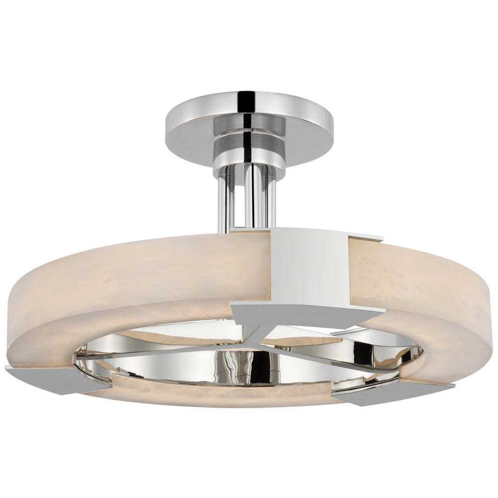Visual Comfort Signature Canada - LED Semi-Flush Mount - Covet - Polished Nickel and Alabaster- Union Lighting Luminaires Decor