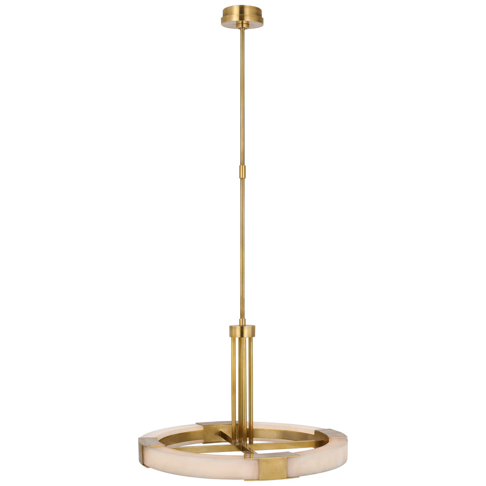 Visual Comfort Signature Canada - LED Chandelier - Covet - Antique-Burnished Brass and Alabaster- Union Lighting Luminaires Decor