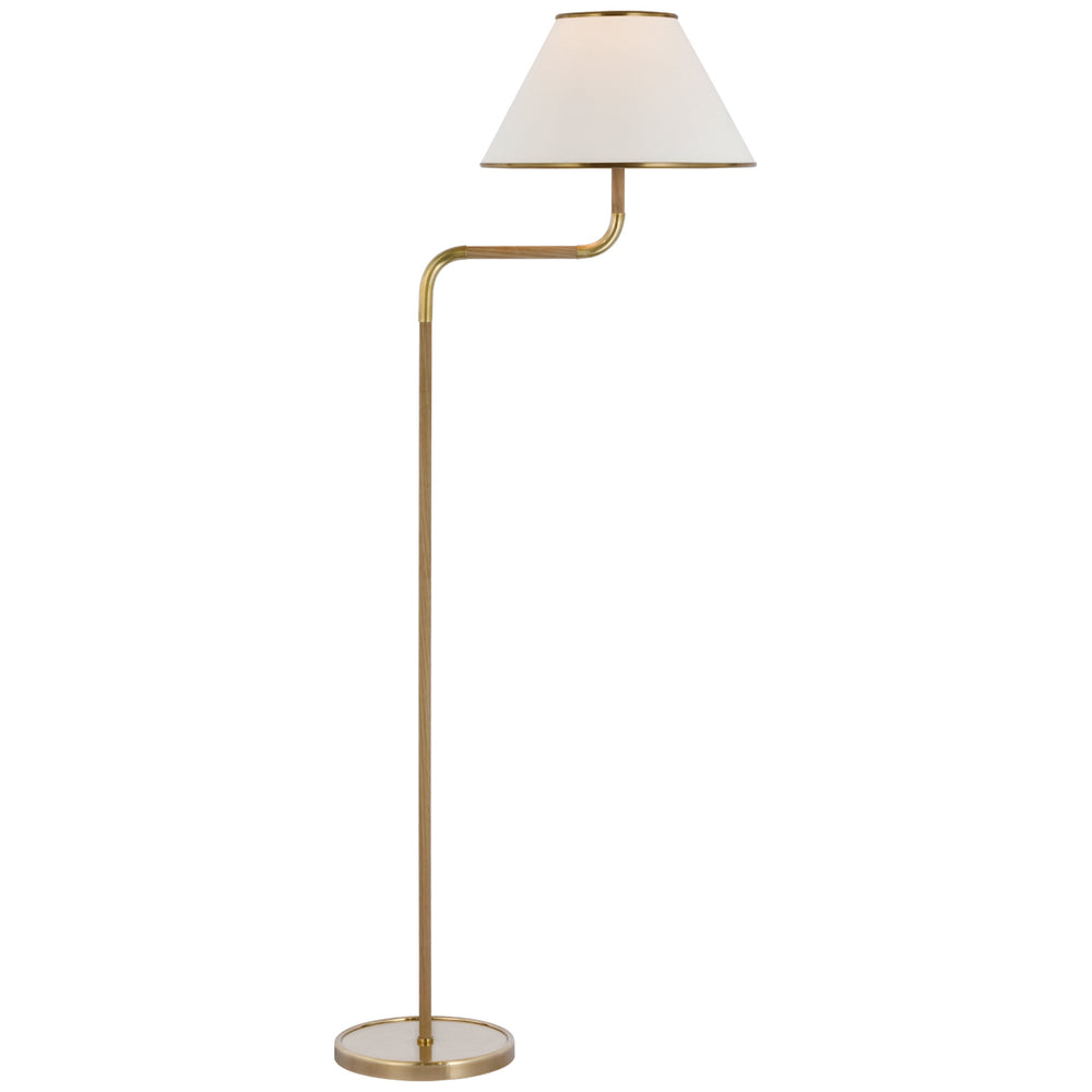 Visual Comfort Signature Canada - LED Floor Lamp - Rigby - Soft Brass and Natural Oak- Union Lighting Luminaires Decor